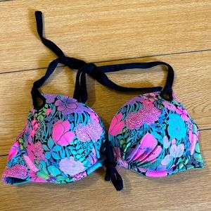 Victoria Secret Neon Bathing Suit Push Up Top - Size 32D